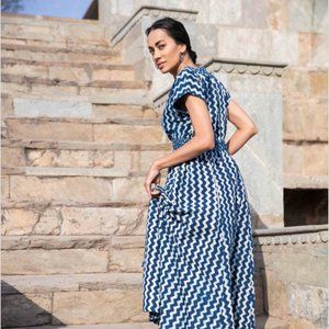 Anokhi Indigo Souk dress (XS)